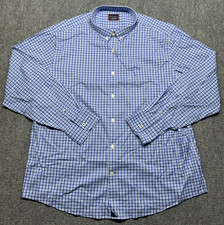UNTUCKit Moletto Shirt Mens 3XL Blue White Check Button Up Stretch Long Sleeve picture