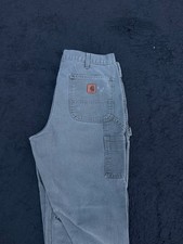 Carhartt B11 MOS Work Pants Size 36x30 Moss Green Dungaree Fit picture