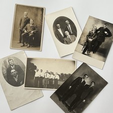 Antique RPPC Real Postcard Photograph Man Lot 6 Men Affectionate picture