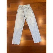Agolde Criss Cross Pale Blue High-Rise Straight Jeans picture