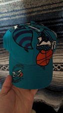 Vintage Charlotte Hornets The Game Big Logo Snapback Hat 90s Extremely Rare  picture