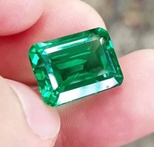 AMAZING Emerald Cut 9-11Ct Natural Green Emerald EGL Certified Loose Gemstone picture