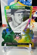 2014 Panini Hall of Fame 75th Anniversary Stan Musial Crusade Green Die-Cut  /5 picture