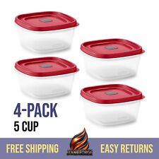 5 Cup (4 Pack) - Rubbermaid Food Storage Containers Vented Easy Find Lids 40 oz picture