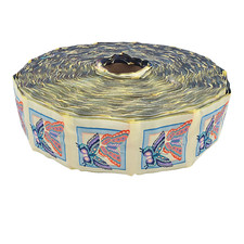 VTG1970’s Mod Butterfly Trim  Embroidered Jacquard Ribbon 3.5” W x 7 +Yards picture