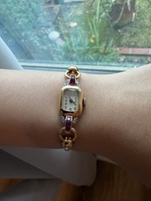 Vintage Tiffany & Co 14k Gold Cocktail Ruby Diamond Watch Read Flaws picture