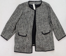 Bloomchic Women's Blazer Jacket Size 28 Gray Business Career NEW picture