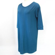 J.JILL Plus Size Blue Fleece 3/4 Sleeve Knit A-Line Dress 4X picture