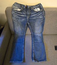 BKE Men’s Bootcut Blue Denim Jeans Medium Wash Mid Rise 5-Pocket Button picture