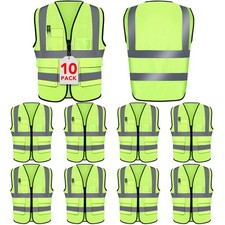 XPCARE Reflective Safety Vest Pockets Zipper Construction High Visibility picture