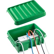 Original Weatherproof Connection Box - Electrical Power Cord Enclosure - Green picture