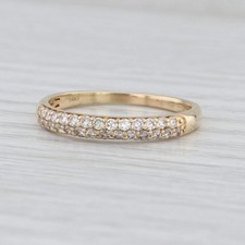 Le Vian Champagne Diamond Wedding Band 14k Gold Stackable Anniversary Ring picture
