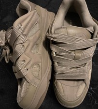 Tan And Cream Bershka Chunky Sneakers Size 10 Men, Brand New Mint Condition picture