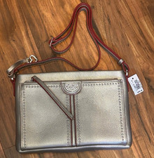 Brighton Pretty Tough Jagger Cross Body Organizer $495 Style H4241Z  Zinc/red picture