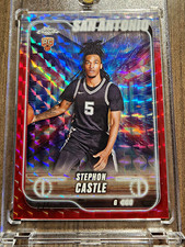 2024-25 Topps Chrome Sapphire Edition Red /5 RC Stephon Castle Spurs #122 picture