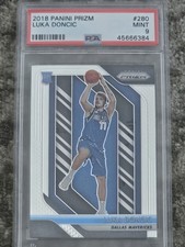Panini Prizm 2018-19 Luka Dončić Mavericks #280 Rookie Base PSA 9 picture