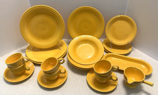 MCM Genuine Homer Laughlin Fiesta Yellow 21-Pc Mixed Lot (1930s-1969 production) picture