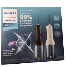 OEM Philips Sonicare Cordless Power Flosser Dual Pack Black White  Set picture