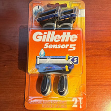 Gillette Sensor5 Men's Face 5-Blade Disposable Razor Lubricating Strip, 2 Ct picture