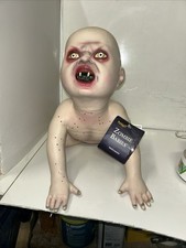 Spirit Halloween 2015 Zombie Vampire Babies Wall Crawler Kid Baby 18”x12” scary picture