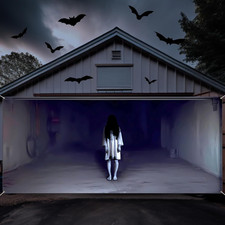 Large Halloween Scary Garage Door Cover Banner Halloween Garage Door picture