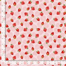 Food Fabric | Berry Sweet Dotty Strawberry Pink | Timeless Treasures YARD picture
