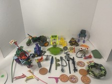 Vintage TMNT Teenage Mutant Ninja Turtles Miscellaneous Items Lot Weapons Belts picture