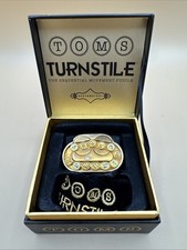 RARE Tom's Turnstile BRASS Puzzle Brainwright Sequential Movement Original Box picture