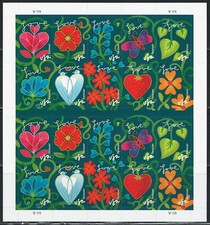 Mint US Garden of Love Pane of 100 Forever Stamps Scott# 4531-4540 (MNH) picture