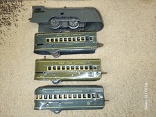 Vintage Marx NYC Wind Up Mercury Passenger Car Train Set with Box 027 Scale picture