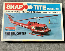 Monogram Snap-Tite Fire Helicopter Plastic Kit No Gluing Decals Instr 1026 picture