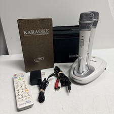 Magic Sing ET19KV White With 2 Microphones & Remote TESTED AND WORKING picture