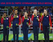 2016 USA RIO OLYMPIC GYMNASTICS TEAM GOLD MEDAL 8X10 PHOTO picture