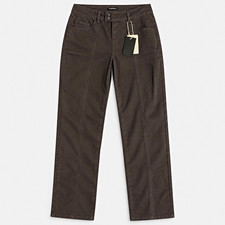 NWT Flamingals Women’s Straight Leg Pants Size S Charcoal Gray Stretch 266970 picture