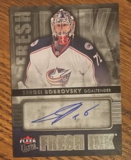 Sergei Bobrovsky 2014-15 Fleer Ultra Fresh Ink Auto picture