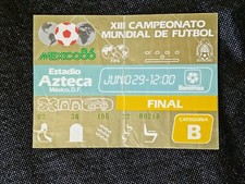 RARE 1986 World Cup Final Ticket Stub Argentina vs West Germany - Estadio Azteca picture