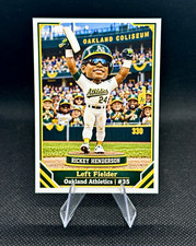 Rickey Henderson Bobblehead Style Custom ACEO Art Card Athletics MLB HOF ⚾️ picture
