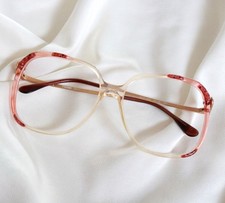 Vintage Unique Red Fade Frames Italy Eyeglasses Glasses  56 18 Gala picture