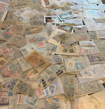 MASSIVE MIXTURE OF WORLDWIDE ESTATE MINT USED OVERPRINT STAMPS IN GLASSINES LOT picture