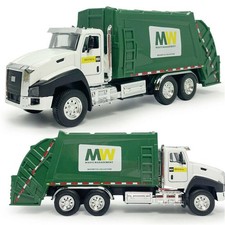 Alloy Sanitation Garbage Truck Model Car Diecast Kids Toy Vehicle Pull Back 1/50 picture
