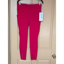 Lululemon Fast and Free HR Tight 28 Pockets Pink Nulux Leggings LW5FLOS Size 12 picture