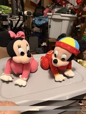 Mattel Vintage Disney 1995 Baby Touch N Crawl Minnie/Micky Mouse TESTED  Lot 2 picture