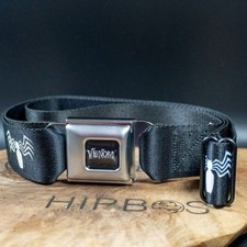Buckle Down Mens Fabric Webbing Venom Spider Seatbelt Belt Size XL picture