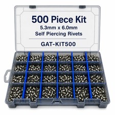 Grade A Tools 500 Piece Self Piercing Rivet Kit 5.3mm X 6.0mm - SPR Rivet Kit picture