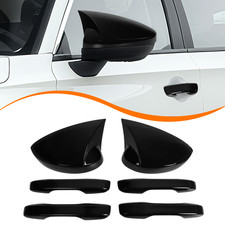 Side View Mirror Covers+Door Handle Covers For Honda CIVIC 2022-2026 Glossy BLK picture