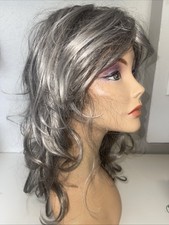 Paula Young® Synthetic Gayle Wig Color Gray  Brown  NWOT picture