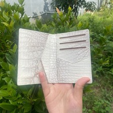 Himalayan Leather Cardholder Minimalist Bifold Unisex Wallet Handmade picture