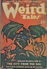 WEIRD TALES 5/1040, VOL 35 #5, HANNES BOK COVER, VIRGIL FINLAY STORY picture