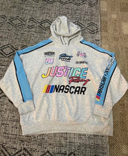 NASCAR x Justice Justice Racing Gray/Blue Hoodie Sweatshirt XL (16-18) picture