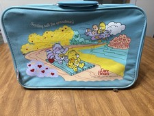 VTG 1986 CARE BEARS SETTING SAIL FOR GRANDMA'S 17'' KIDS LUGGAGE SUITCASE picture